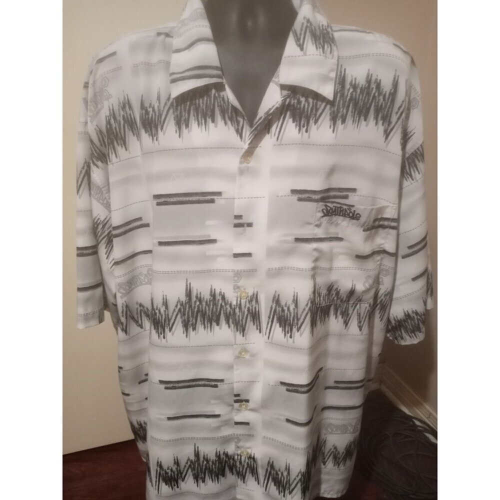 SOUTHPOLE Boy Hip Hop Print Short Sleeve Button Up Shirt Men’s Size 3XL Logo